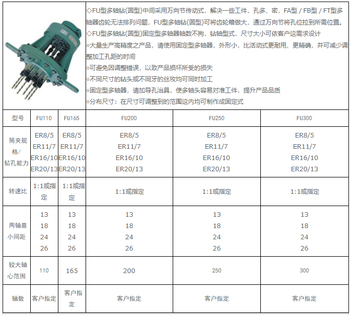 固定式多轴器FU型(图1)