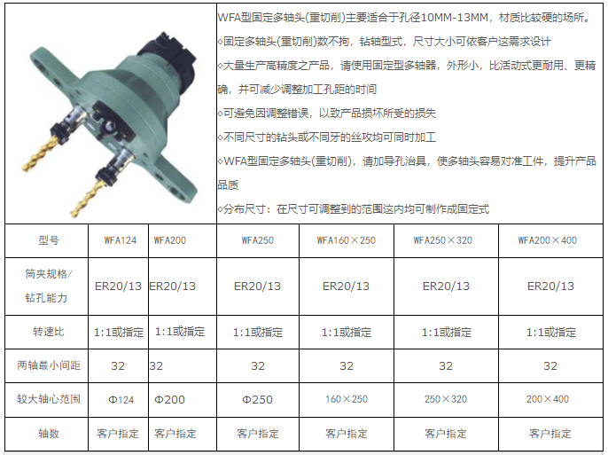 固定式多轴器WFA型（重切削）(图1)