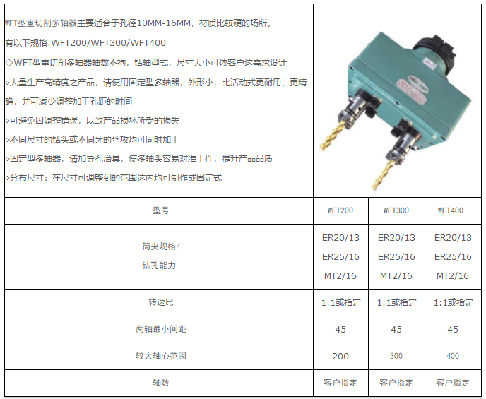 (重切削)固定式多轴器WFT型(图1)